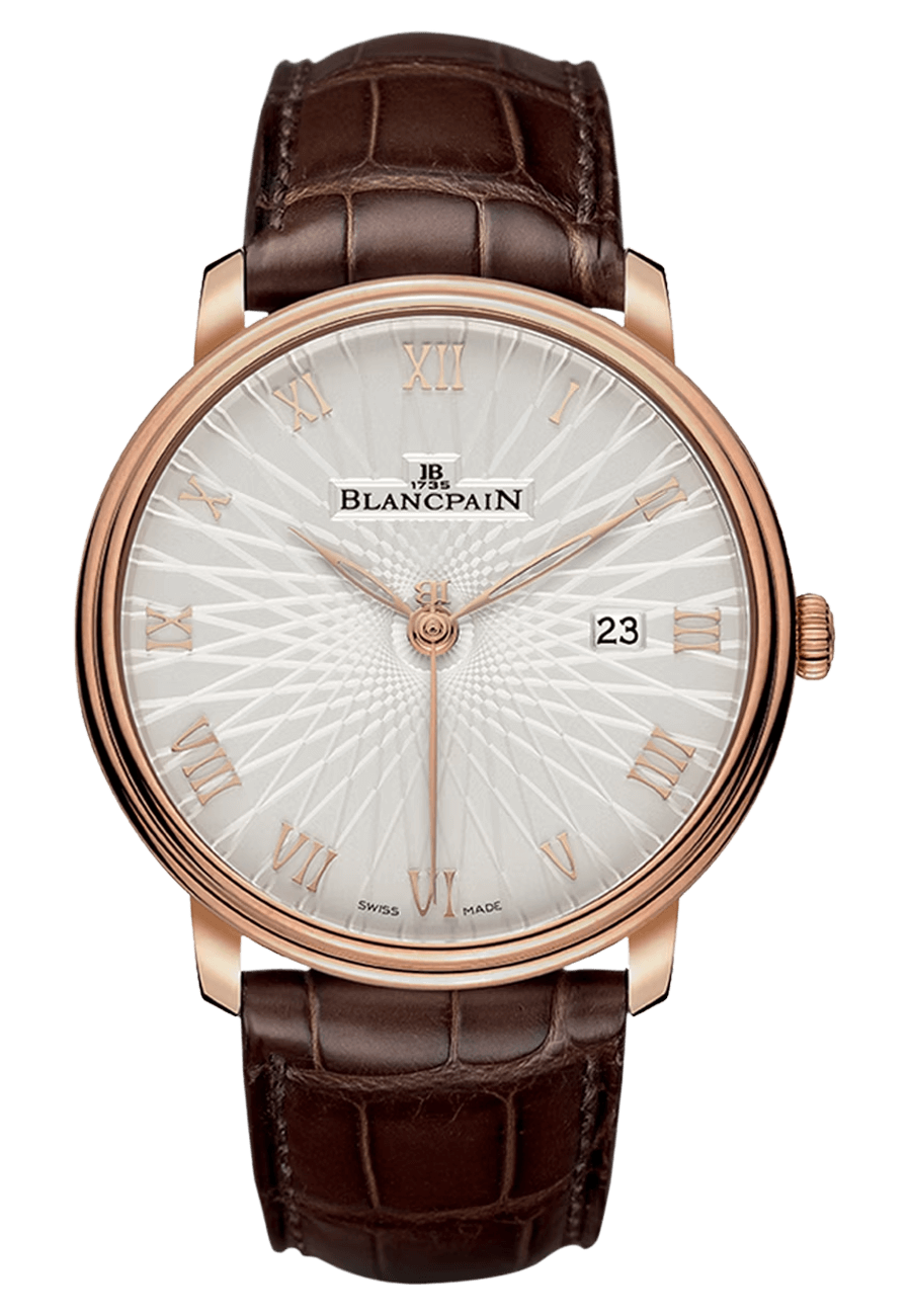 Blancpain Villeret Ultraplate Ultra-Slim Red Gold Brown Alligator (6651C-3642-55A)