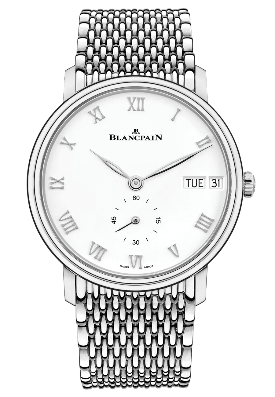 Blancpain Villeret Jour Date Mille Mailles Steel (6652-1127-MMB)