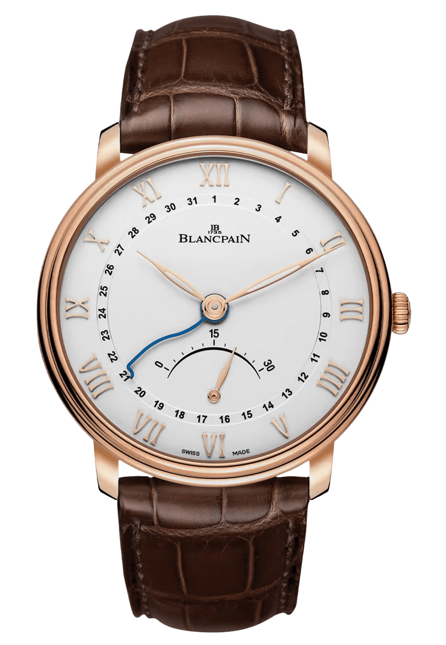 Blancpain Villeret Ultraplate Date Retrograde Red Gold Brown Alligator (6653Q-3642-55B)