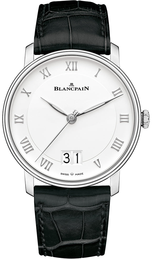 Blancpain Villeret Grand Date Steel Black Alligator (6669-1127-55B)