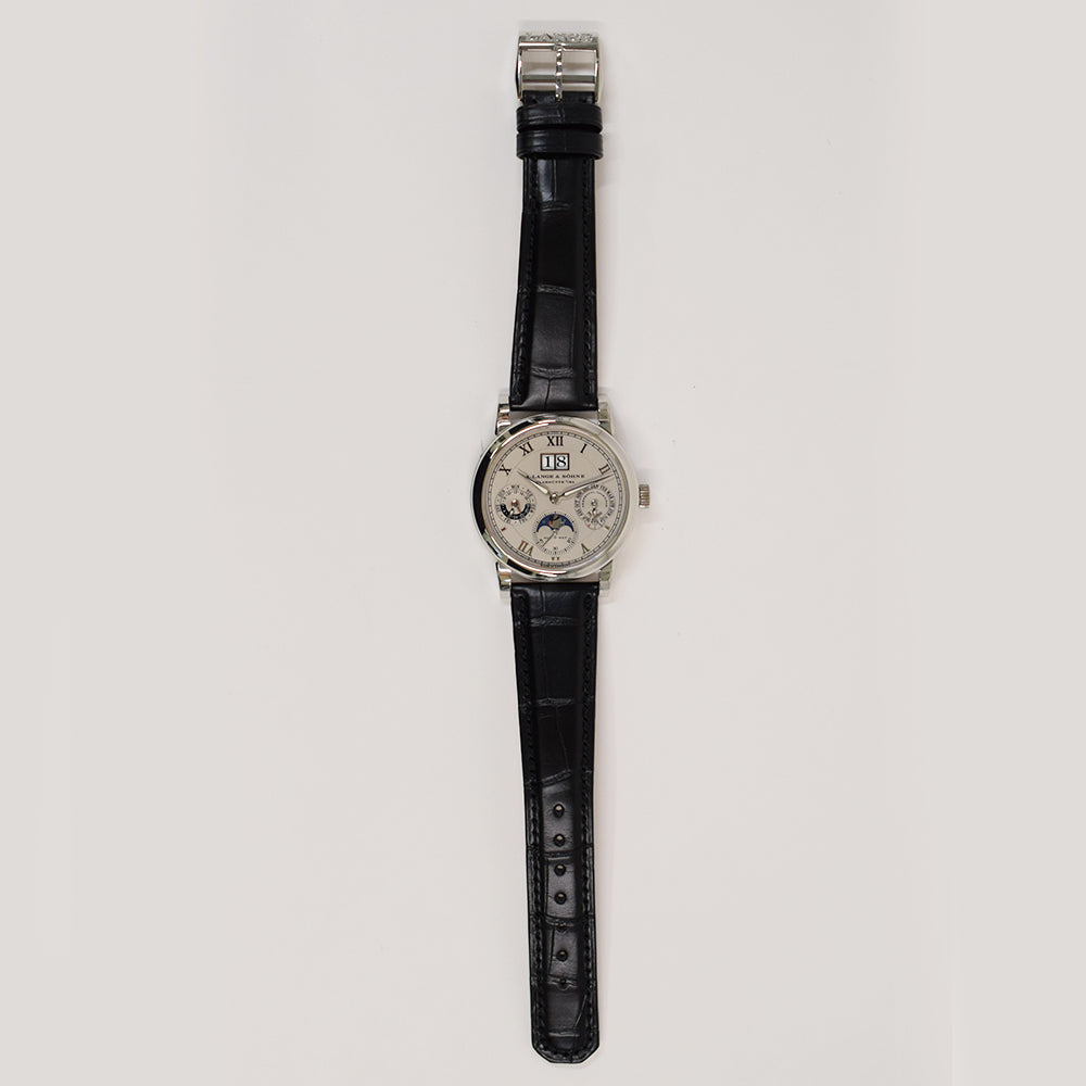 A. Lange & Söhne Lange 1 38.5mm Platinum 310.025 – Silver Roman Dial