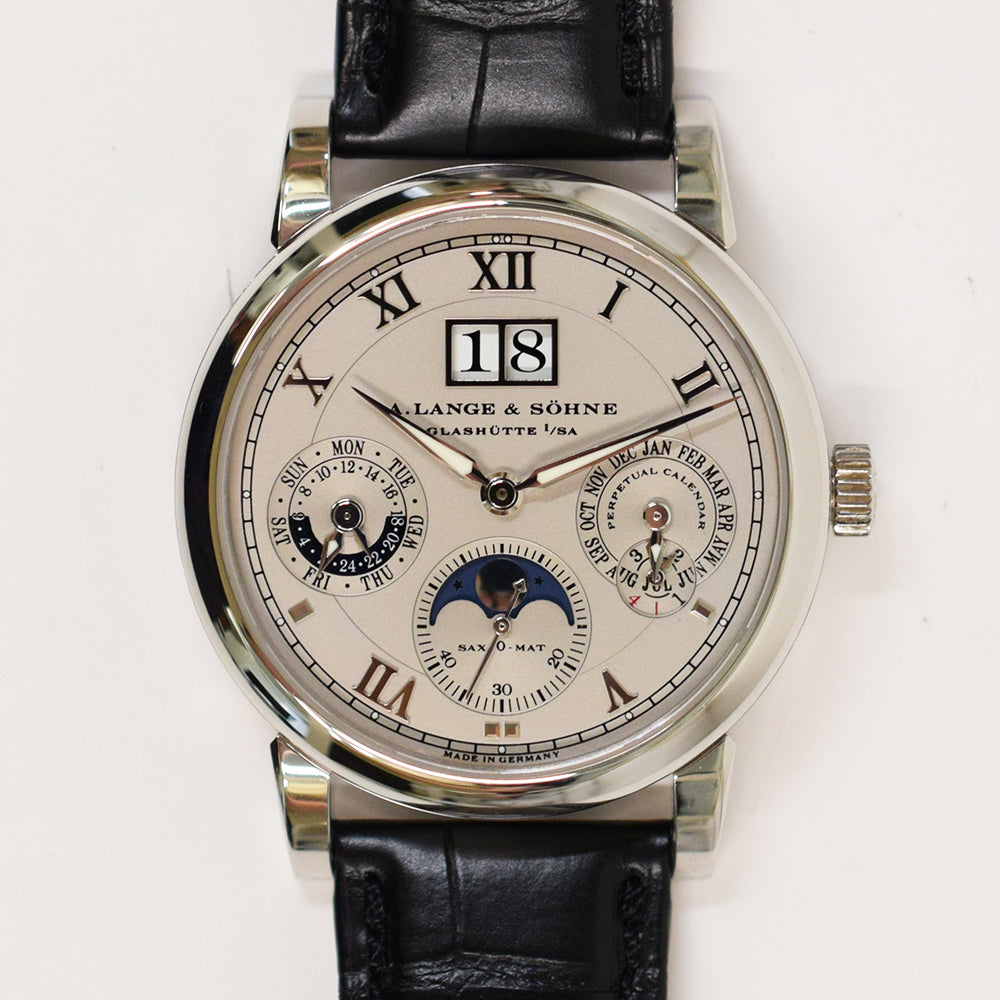 A. Lange & Söhne Lange 1 38.5mm Platinum 310.025 – Silver Roman Dial