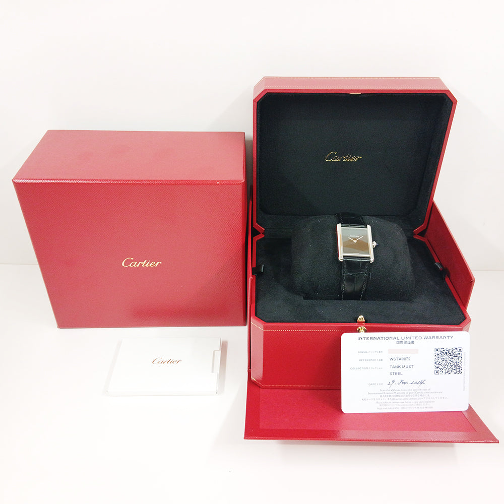 Cartier Tank Must Large 33.7mm x 25.5mm WSTA0072 – Black Dial