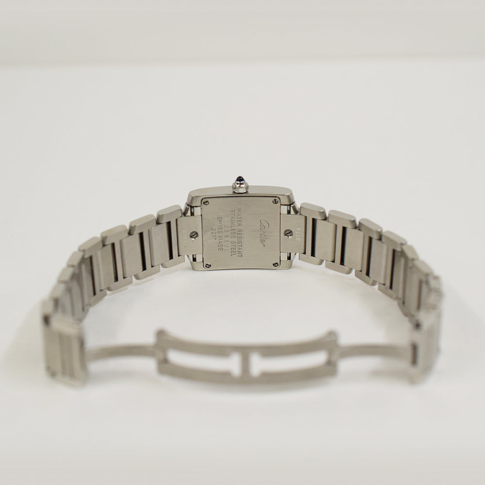 Cartier Tank Française Small Diamond Dial Steel WE110006 – Silver Diamond Dial