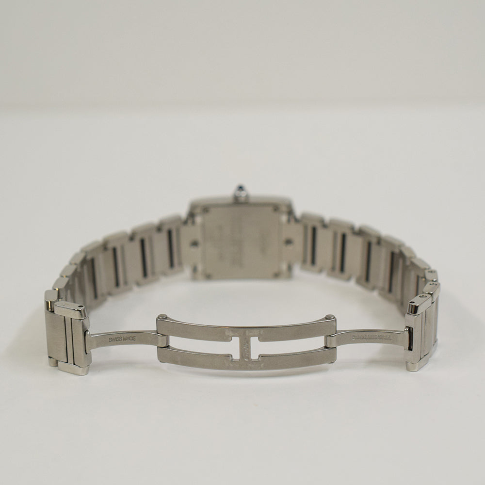 Cartier Tank Française Small Diamond Dial Steel WE110006 – Silver Diamond Dial