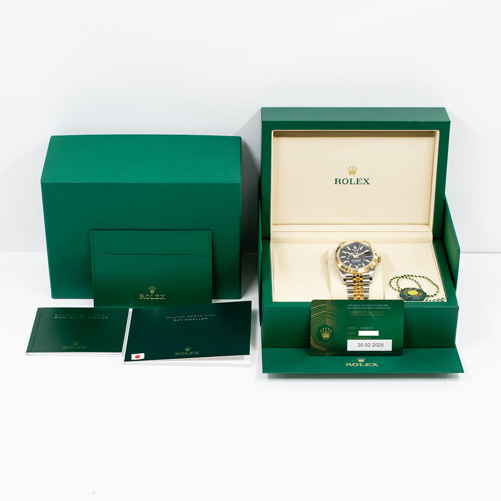 Rolex Sky-Dweller 42mm Steel and Yellow Gold 336933 – Black Dial