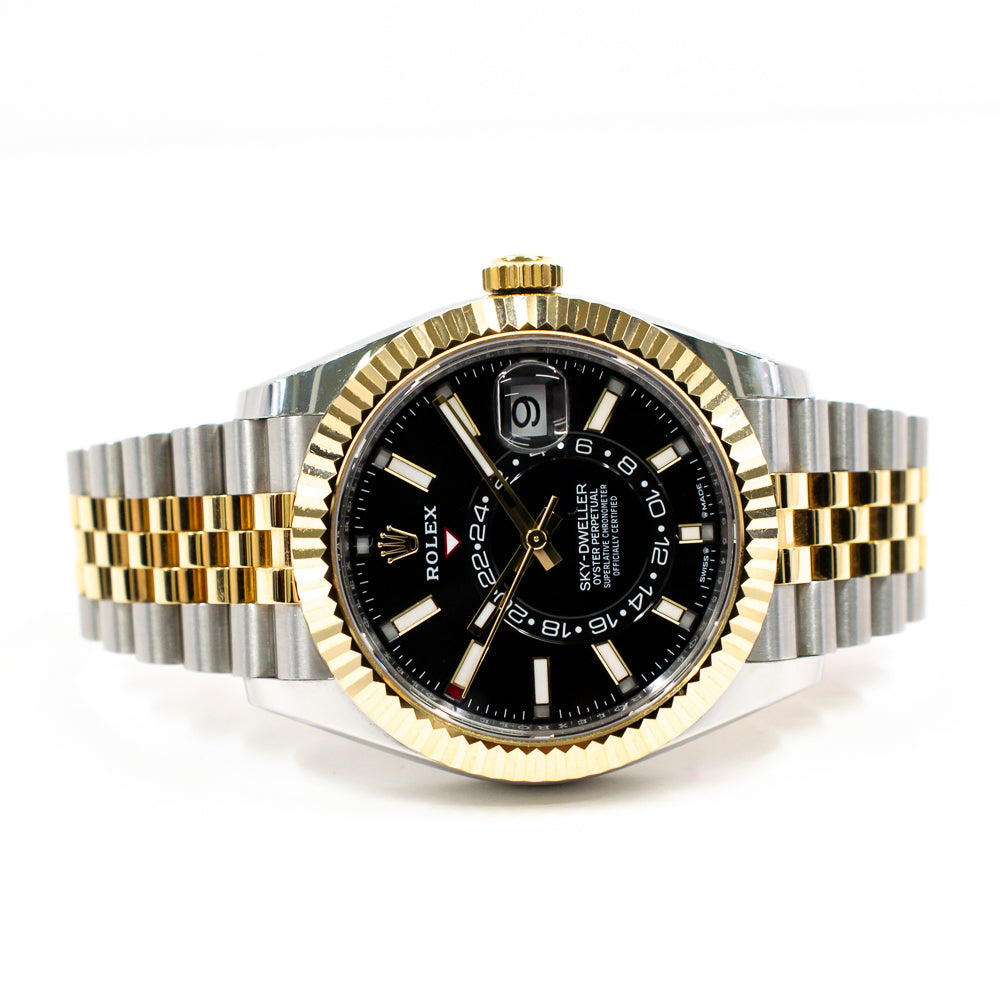 Rolex Sky-Dweller 42mm Steel and Yellow Gold 336933 – Black Dial