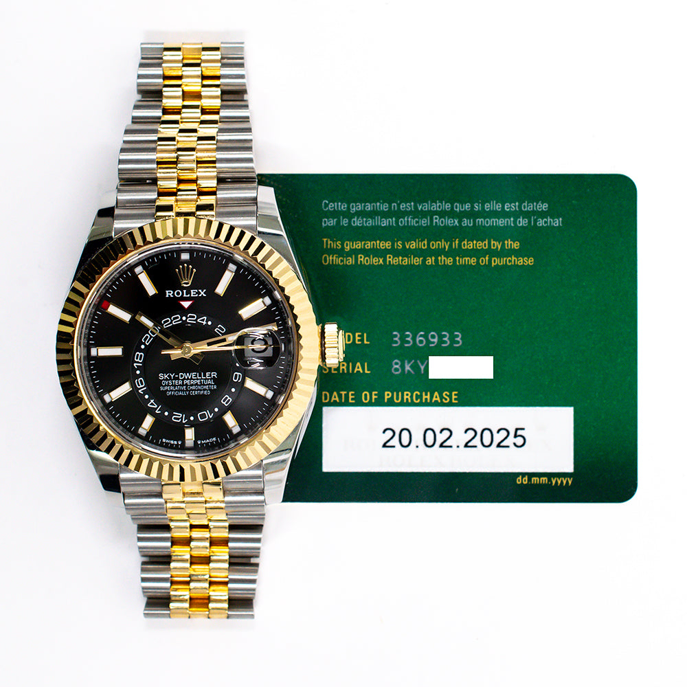 Rolex Sky-Dweller 42mm Steel and Yellow Gold 336933 – Black Dial
