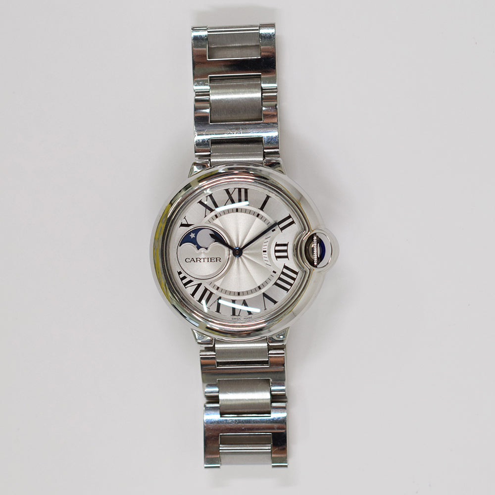 Cartier Ballon Bleu de Cartier Moonphases 37mm Steel WSBB0021 – Silver Roman Dial