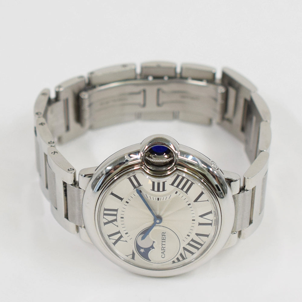 Cartier Ballon Bleu de Cartier Moonphases 37mm Steel WSBB0021 – Silver Roman Dial