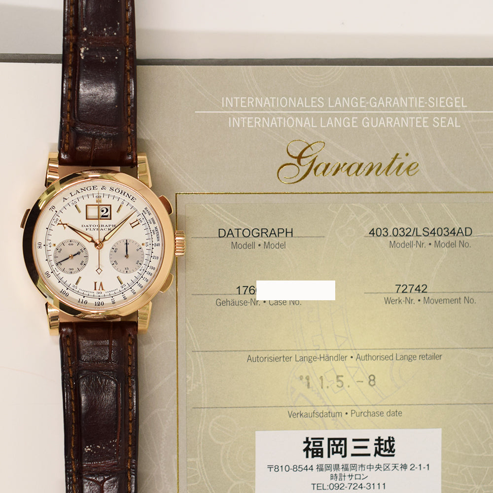 A. Lange & Söhne Datograph 39mm 403.032 – Silver Roman Dial