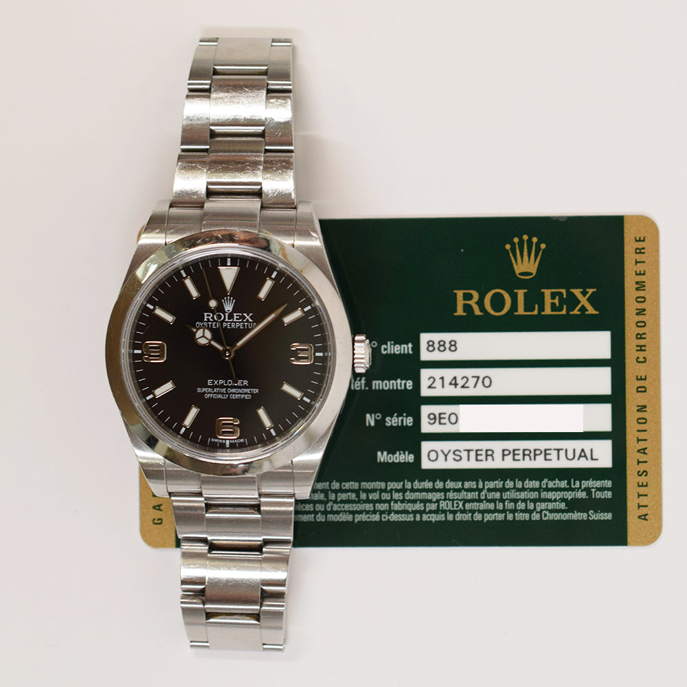 Rolex Explorer 39mm 214270 – Black Dial
