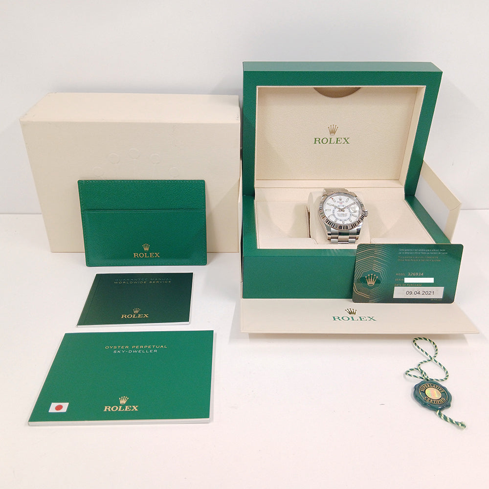 Rolex Sky-Dweller 42mm Steel and White Gold 326934 – White Dial