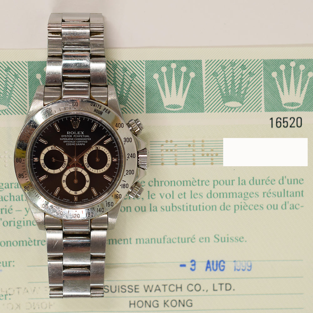 Rolex Daytona 40mm Steel 16520 – Black Dial