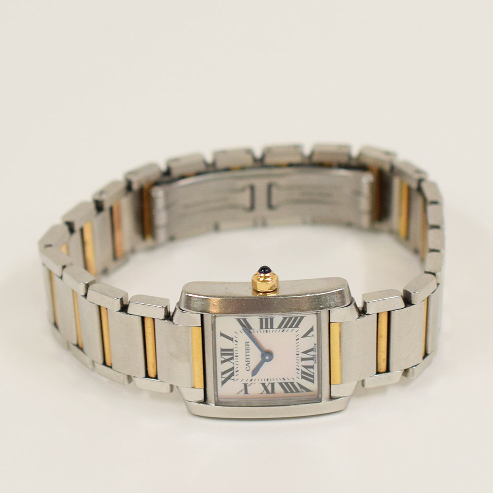 Cartier Tank Française Small Stainless Steel W51027Q4 – Pink MOP Roman Dial