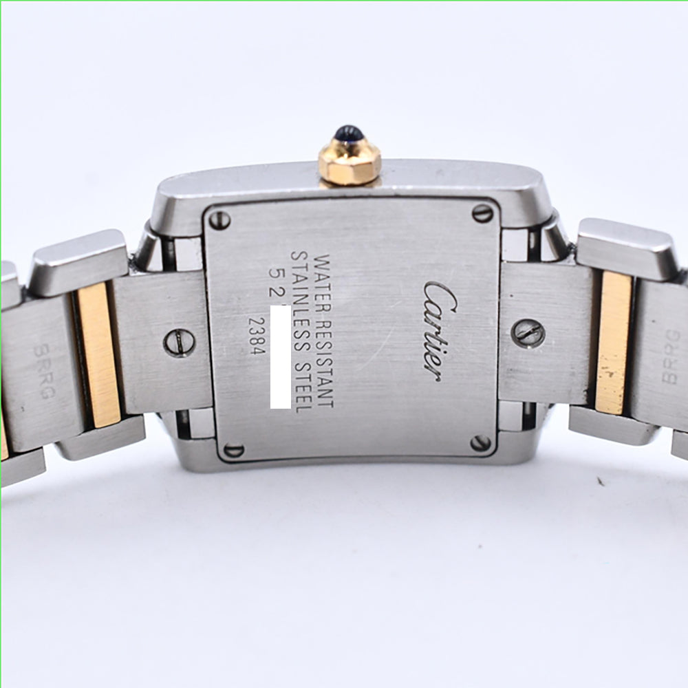 Cartier Tank Française Small Stainless Steel W51027Q4 – Pink MOP Roman Dial
