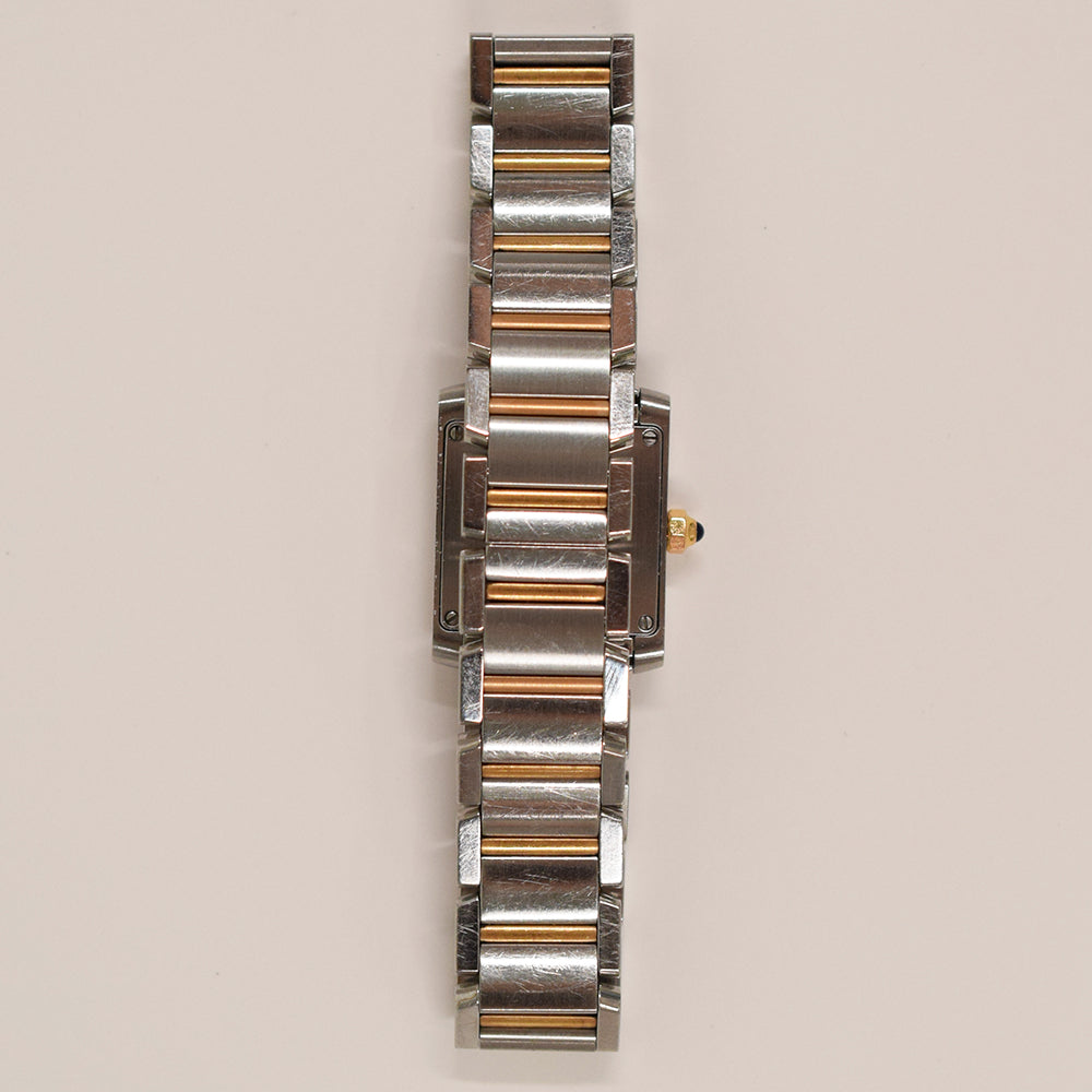 Cartier Tank Française Small Stainless Steel W51027Q4 – Pink MOP Roman Dial