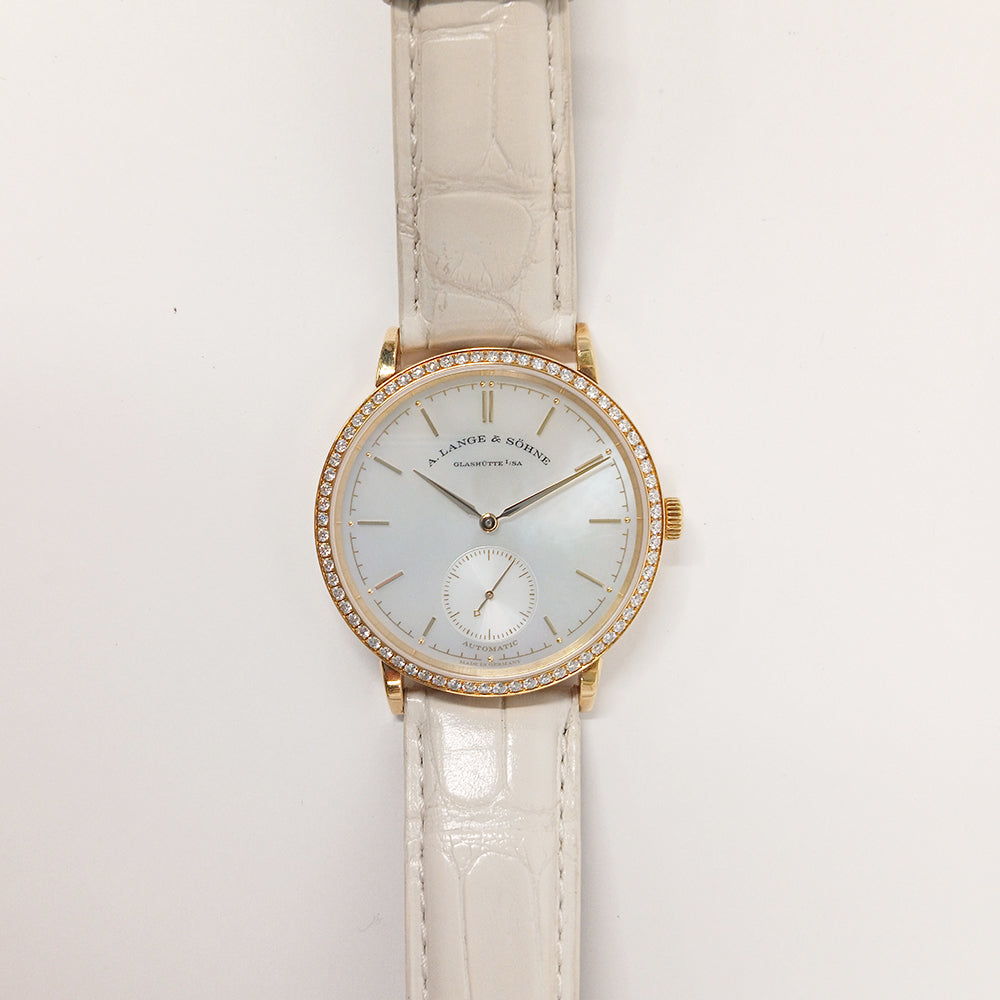 A. Lange & Söhne Saxonia Automatic 37mm Diamond Bezel 840.021 – Silver Dial
