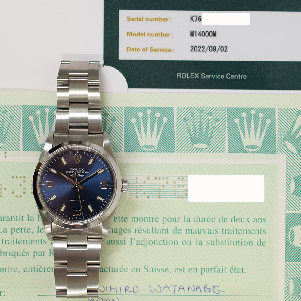 Rolex Air-King 34mm 14000M – Blue Dial