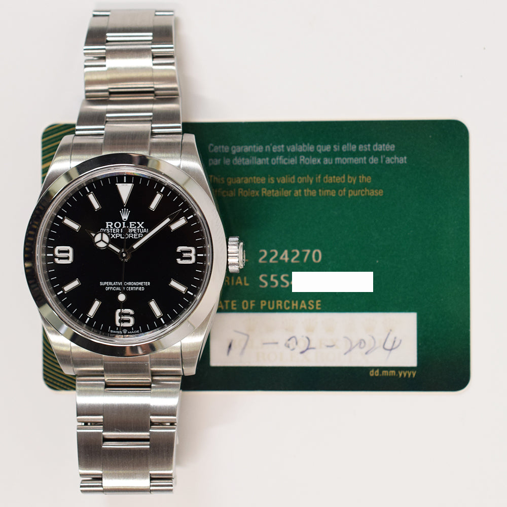 Rolex Explorer 40mm 224270 – Black Dial