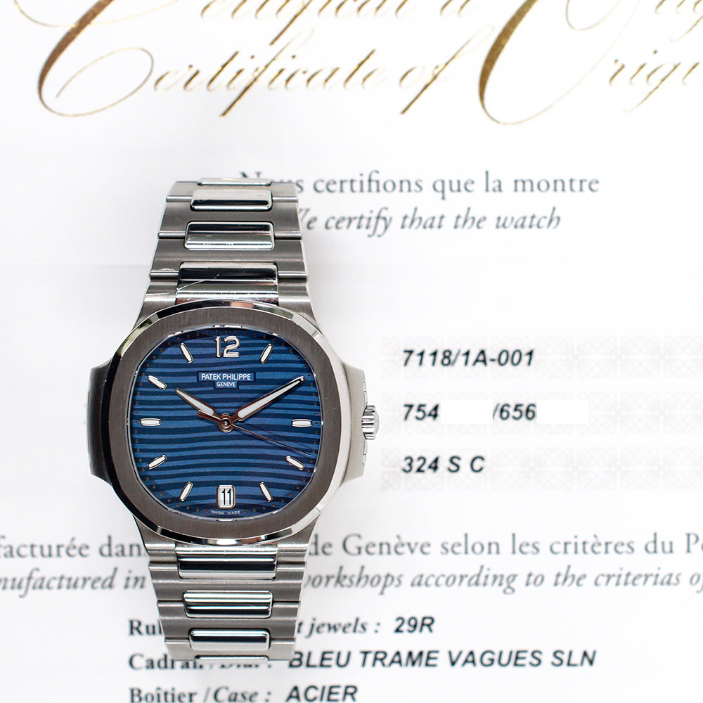 Patek Philippe Nautilus 35.2mm Stainless Steel 7118/1A-001 – Blue Dial