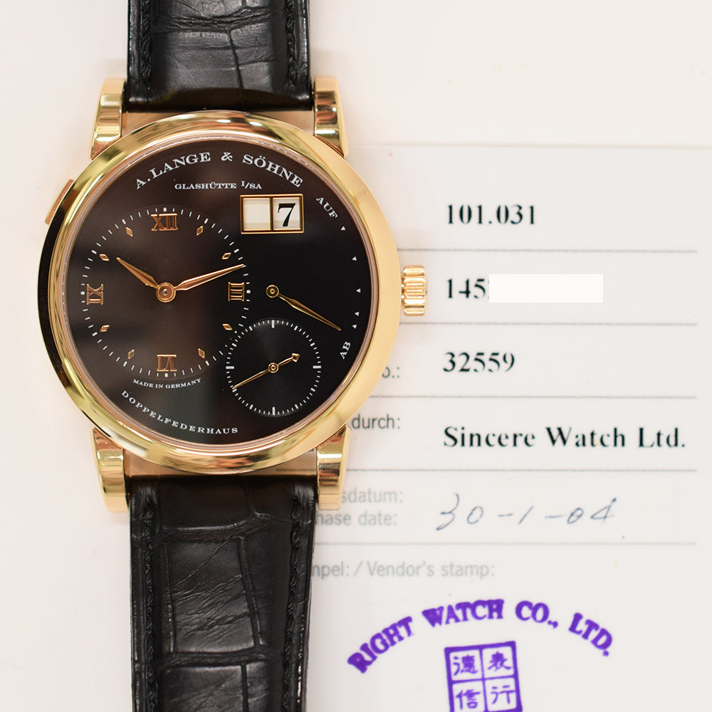 A. Lange & Söhne Lange 1 38.5mm 101.031 – Black Dial