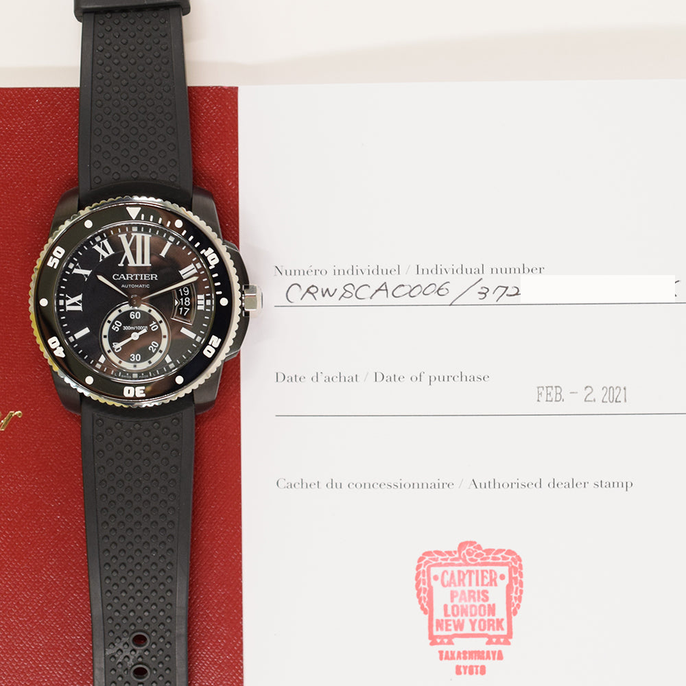 Cartier Calibre de Cartier Diver Carbon 42mm WSCA0006 – Black Roman Dial