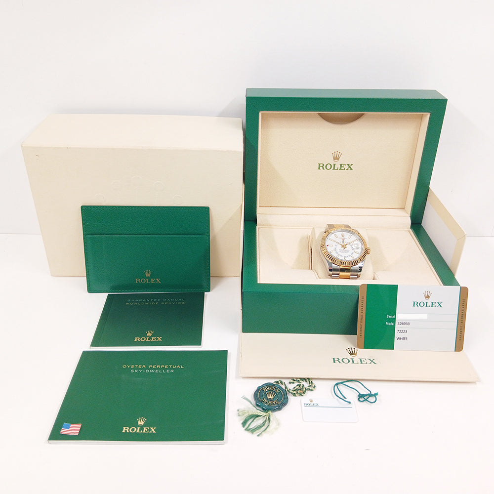 Rolex Sky-Dweller 42mm Steel and Yellow Gold 326933 – White Dial