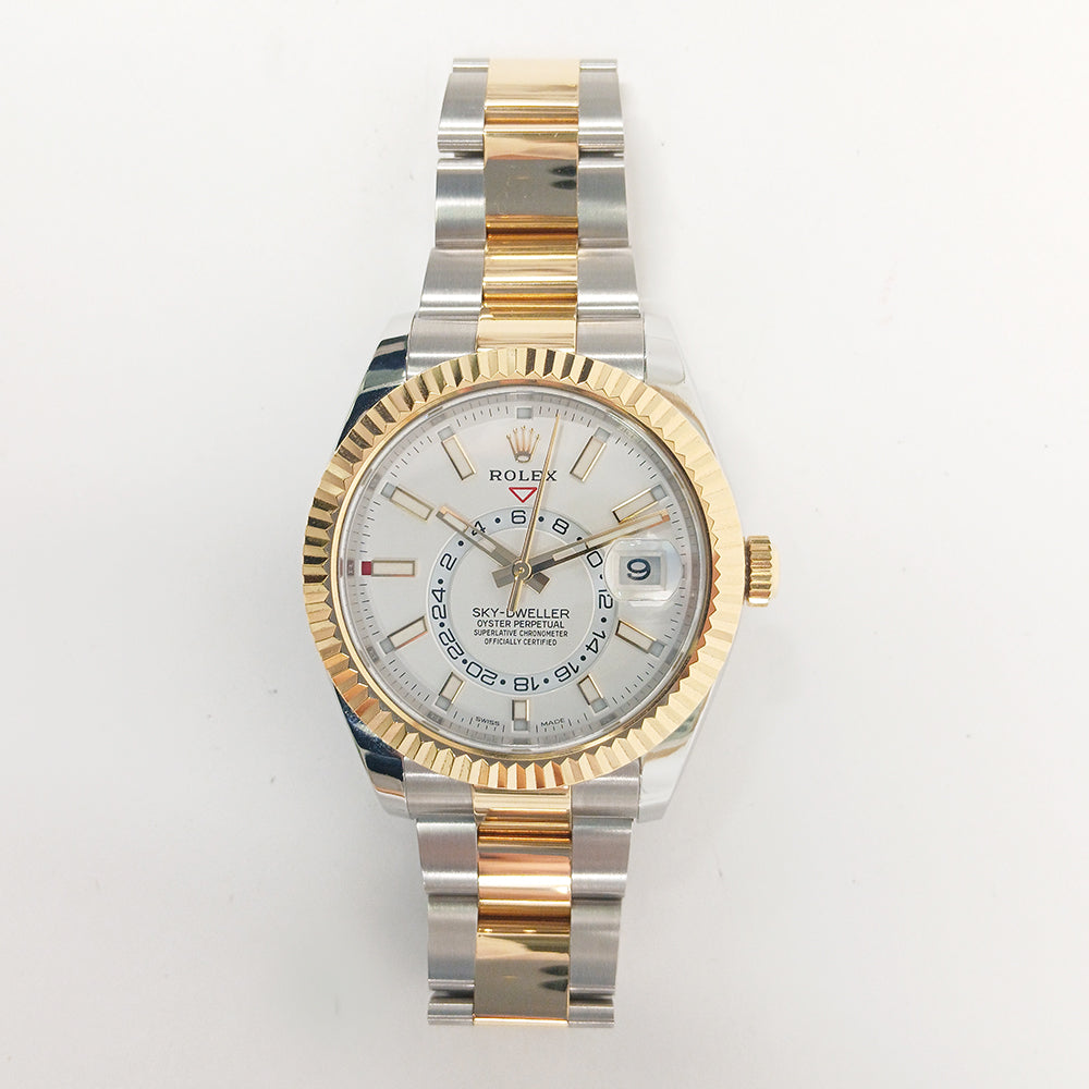 Rolex Sky-Dweller 42mm Steel and Yellow Gold 326933 – White Dial