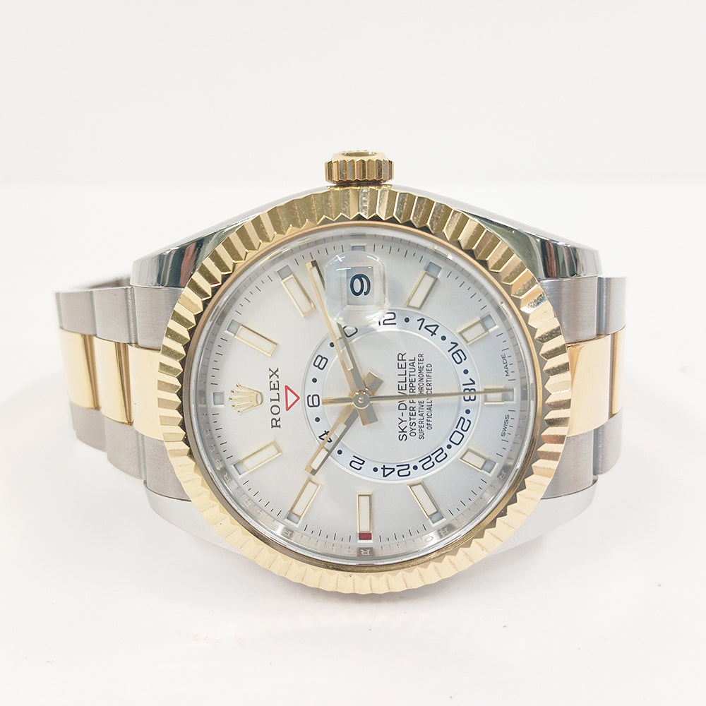 Rolex Sky-Dweller 42mm Steel and Yellow Gold 326933 – White Dial