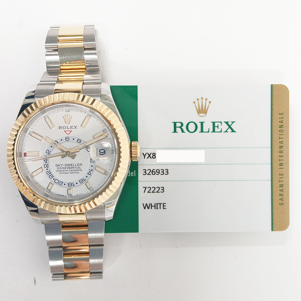 Rolex Sky-Dweller 42mm Steel and Yellow Gold 326933 – White Dial