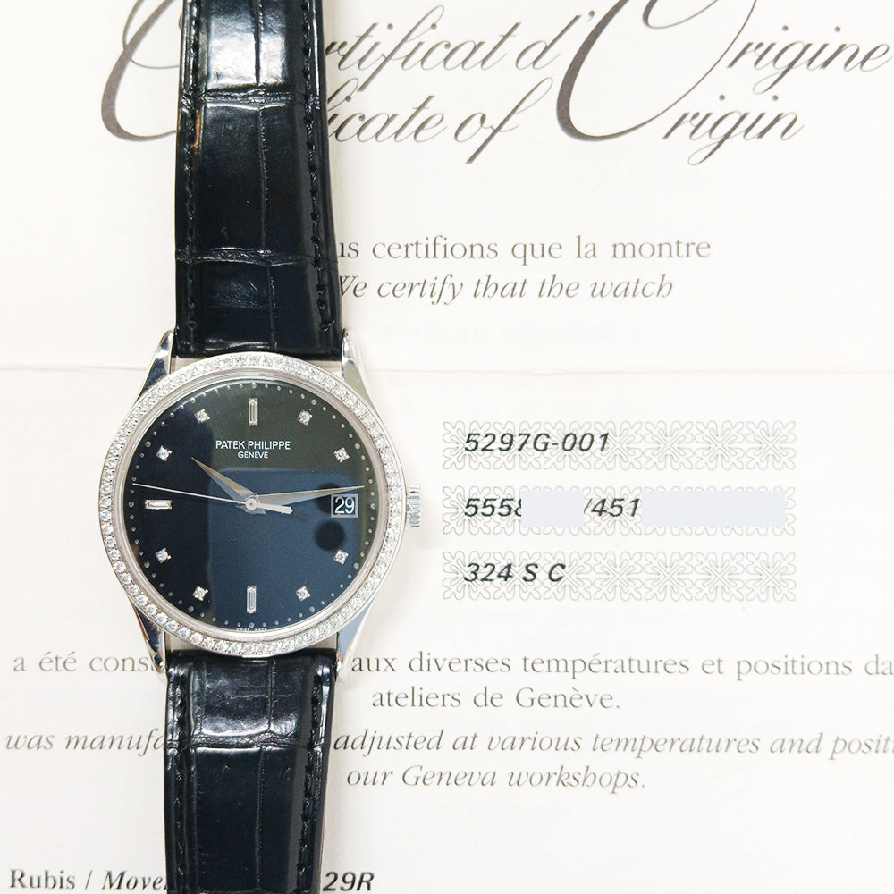 Patek Philippe Calatrava 38mm 5297G-001 – Black Diamond Dial