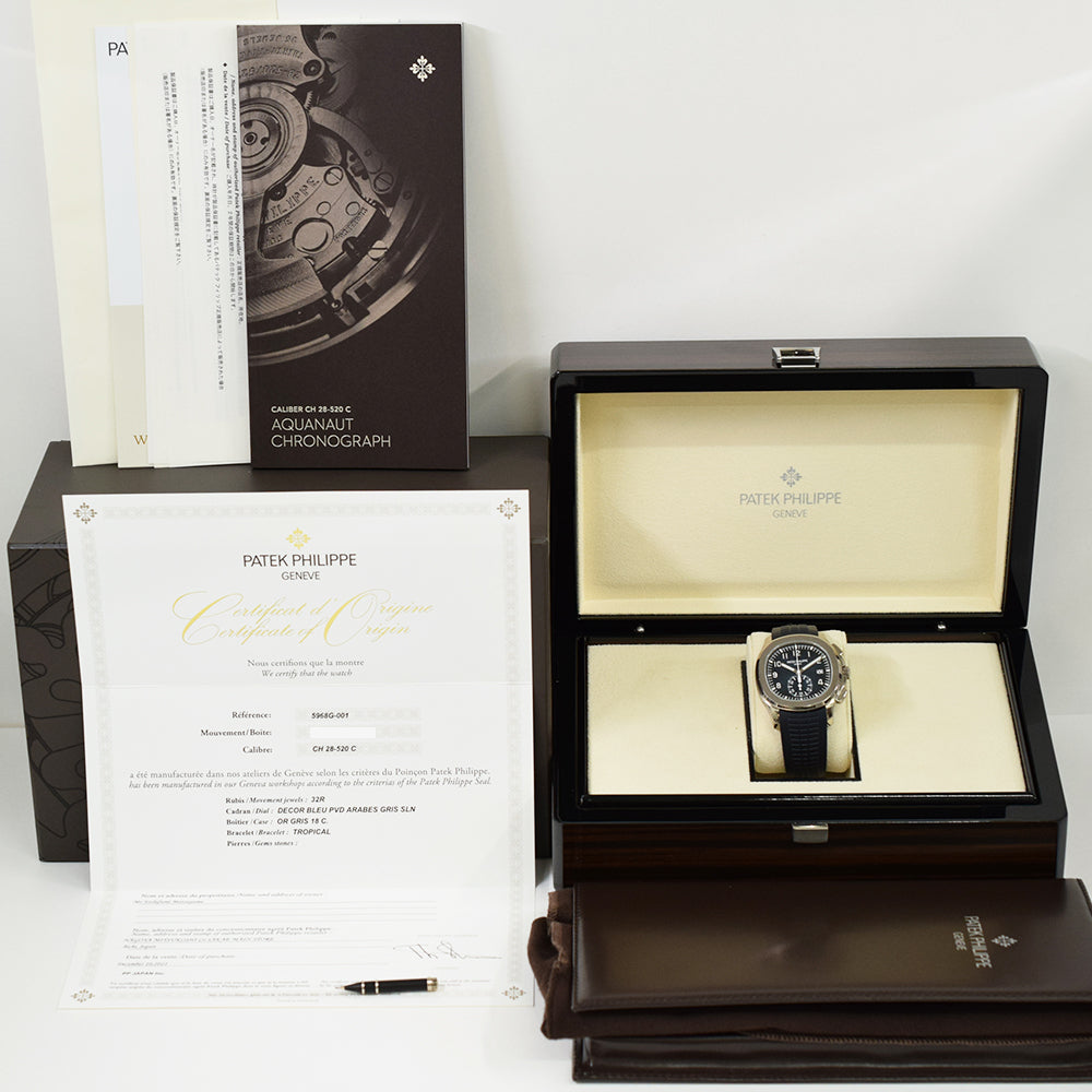 Patek Philippe Aquanaut Chronograph 42.2mm 5968G-001 – Blue Dial