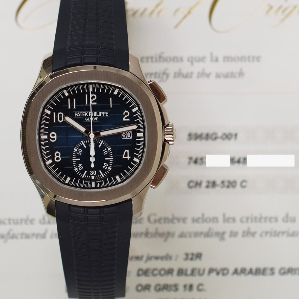 Patek Philippe Aquanaut Chronograph 42.2mm 5968G-001 – Blue Dial