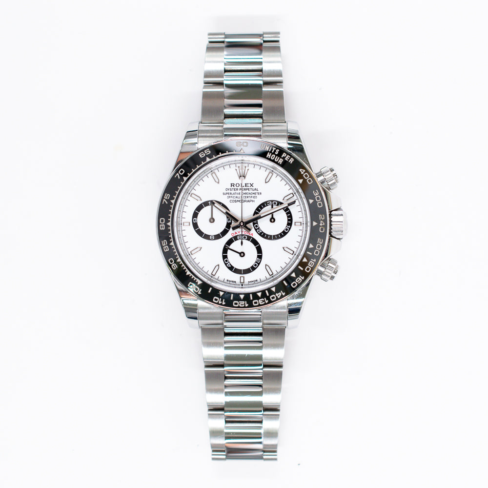 Rolex Cosmograph Daytona 40mm Steel Ceramic Bezel 126500LN – White Dial