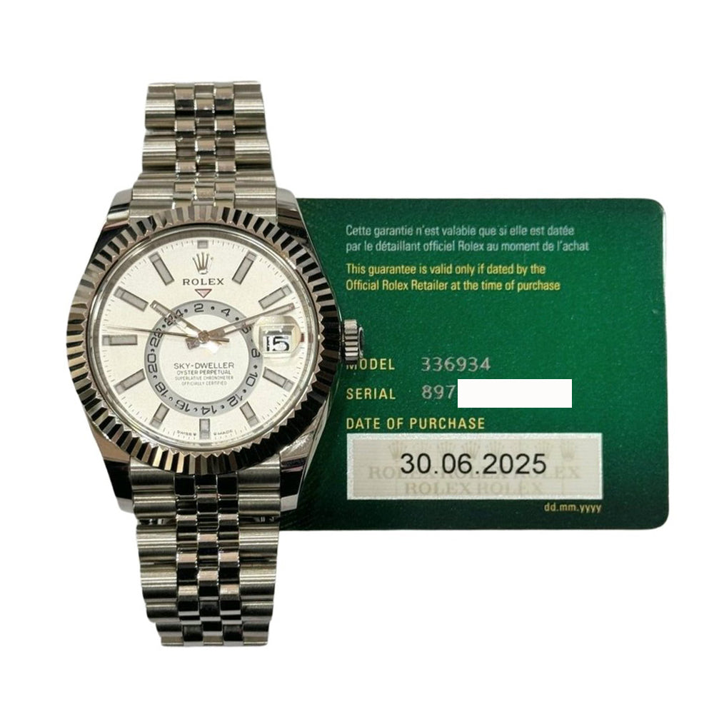 Rolex Sky-Dweller 42mm Steel and White Gold 336934 – White Dial