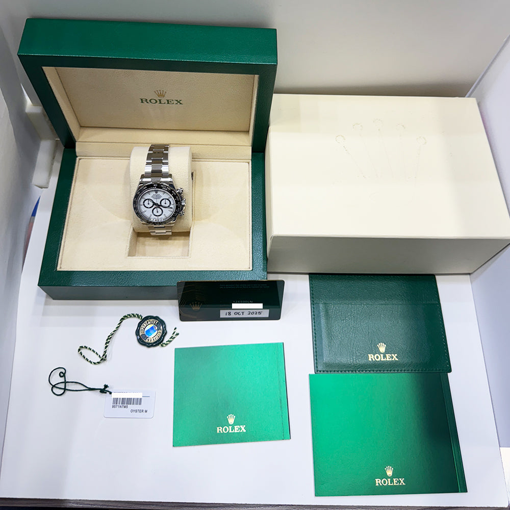 Rolex Cosmograph Daytona 40mm Steel Ceramic Bezel 126500LN – White Dial