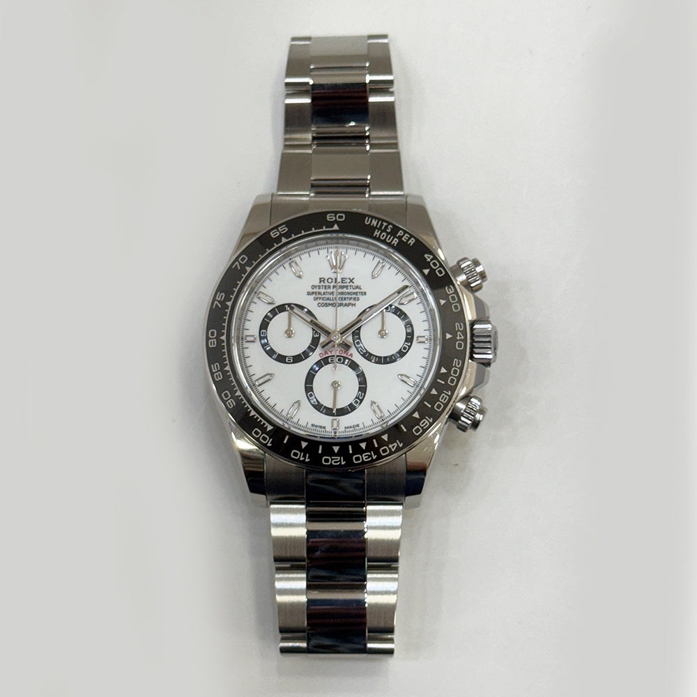 Rolex Cosmograph Daytona 40mm Steel Ceramic Bezel 126500LN – White Dial