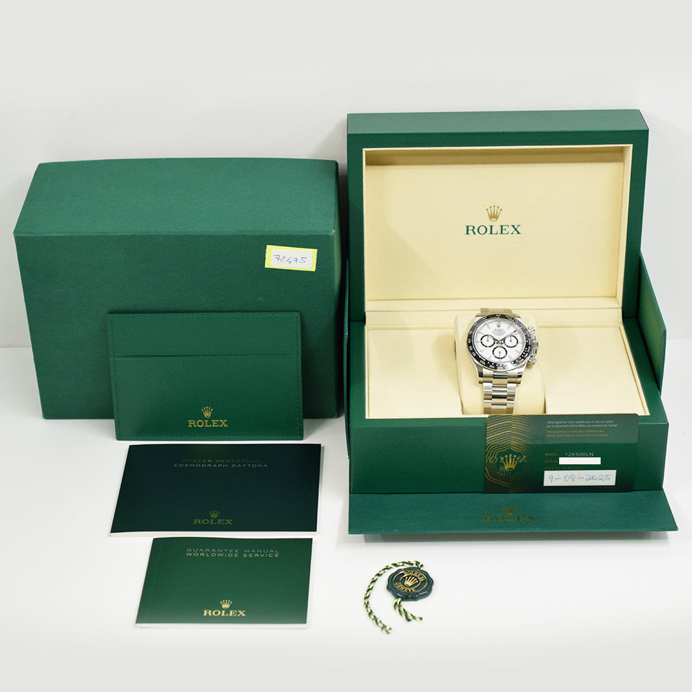 Rolex Cosmograph Daytona 40mm Steel Ceramic Bezel 126500LN – White Dial