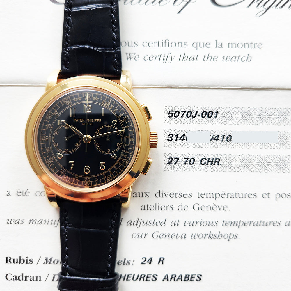 Patek Philippe Chronograph 42mm 5070J-001 – Black Dial