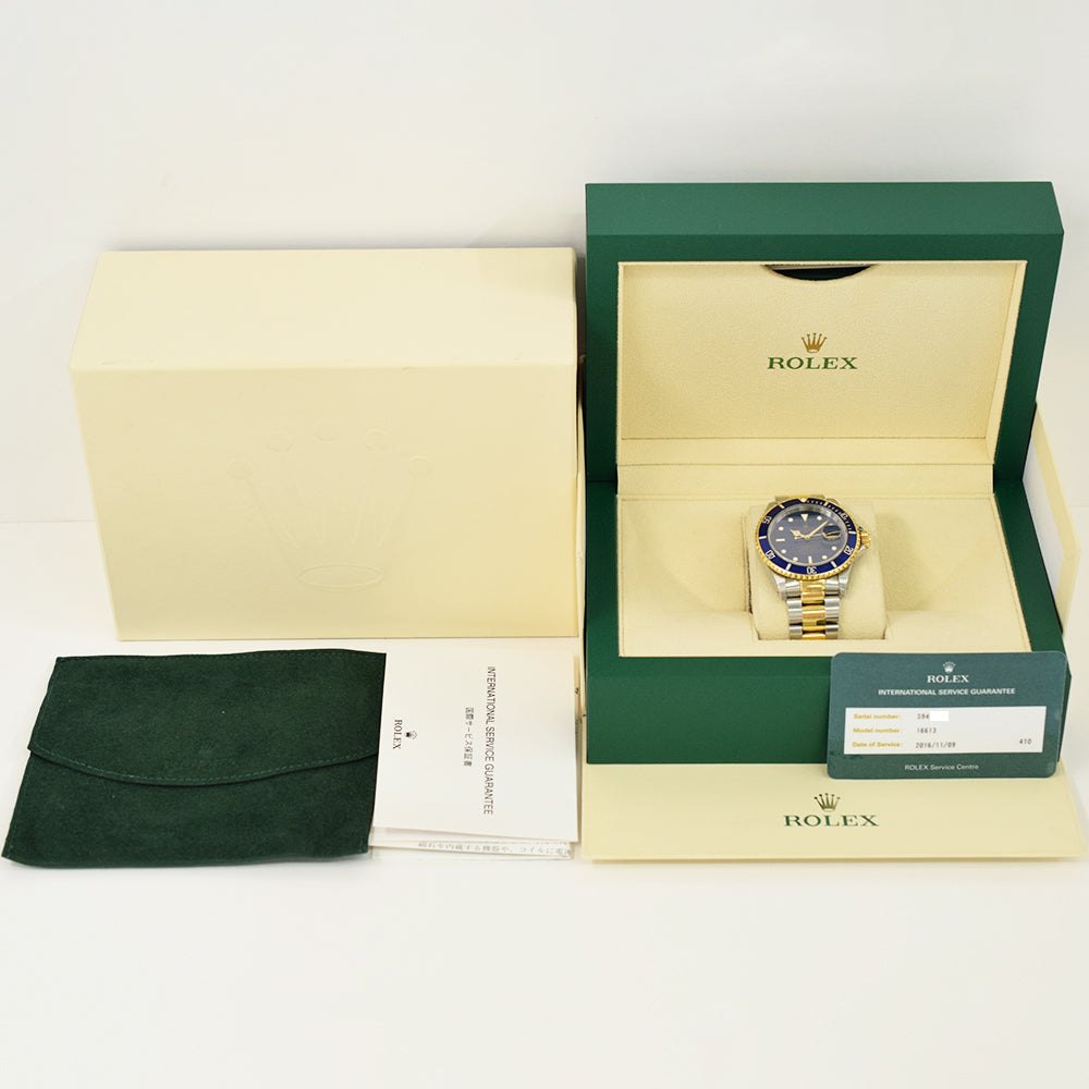 Rolex Submariner Date 40mm Steel and Yellow Gold 16613 – Blue Dial