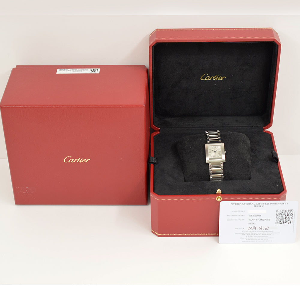 Cartier Tank Française Small 25.7mm x 21.2mm WSTA0065 – Silver Roman Dial