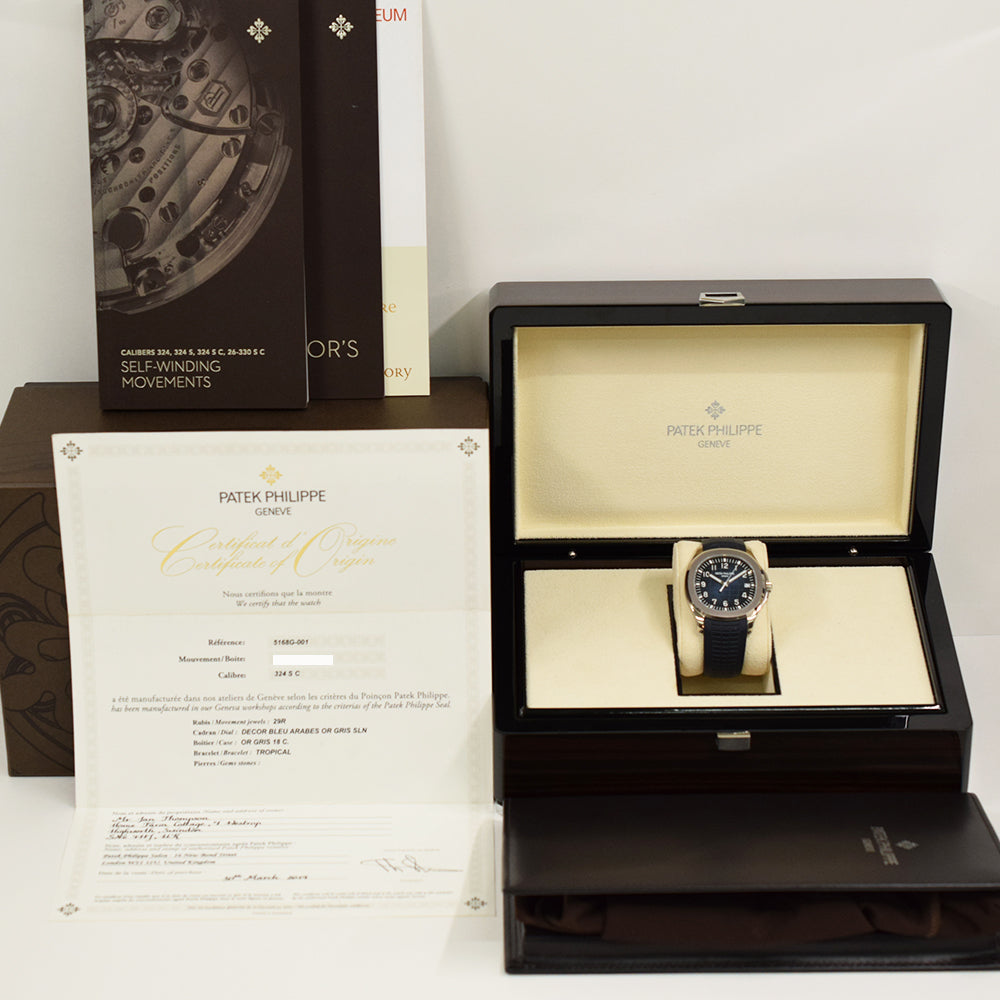 Patek Philippe Aquanaut 42.2mm 5168G-001 – Blue Dial