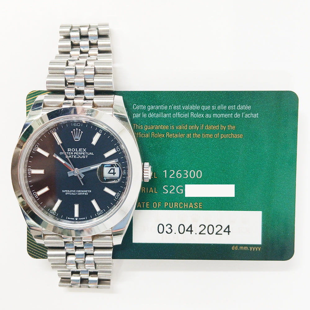 Rolex Datejust 41mm Steel 126300 – Black Dial