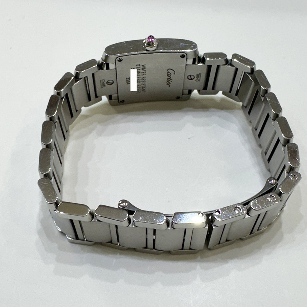 Cartier Tank Française Small Stainless Steel W51028Q3 – Pink MOP Roman Dial