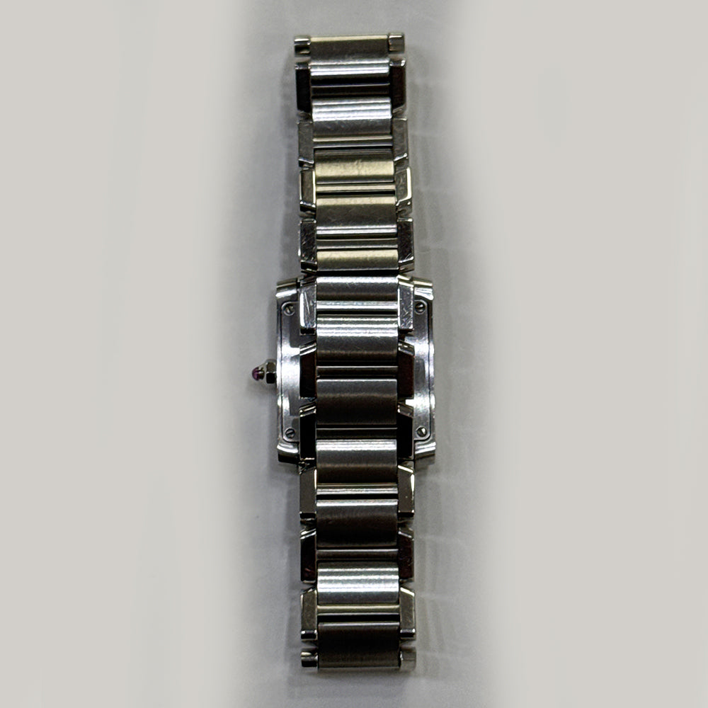Cartier Tank Française Small Stainless Steel W51028Q3 – Pink MOP Roman Dial