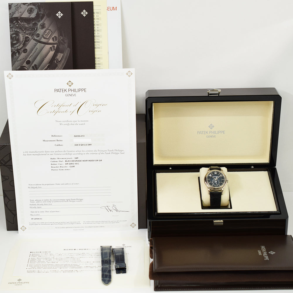 Patek Philippe Annual Calendar Moon Phase 40mm 5205G-013 – Blue Dial