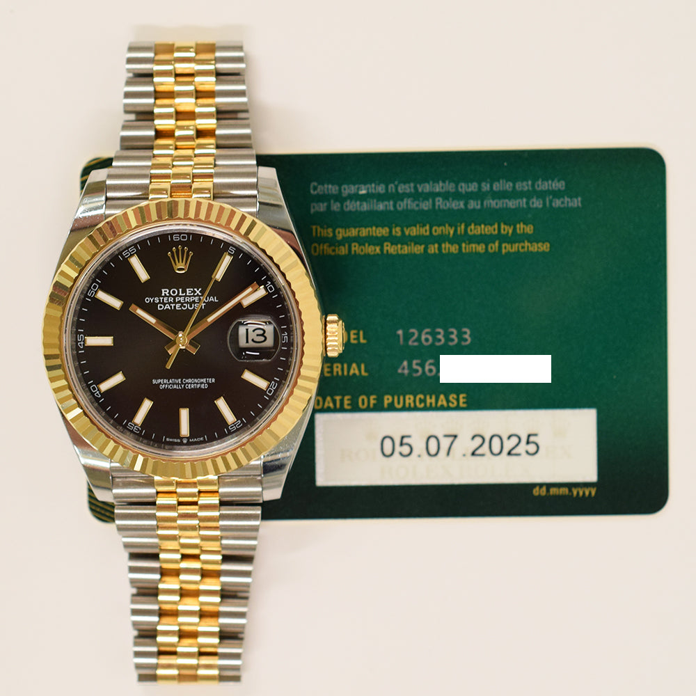 Rolex Datejust 41mm Steel and Yellow Gold 126333 – Black Dial