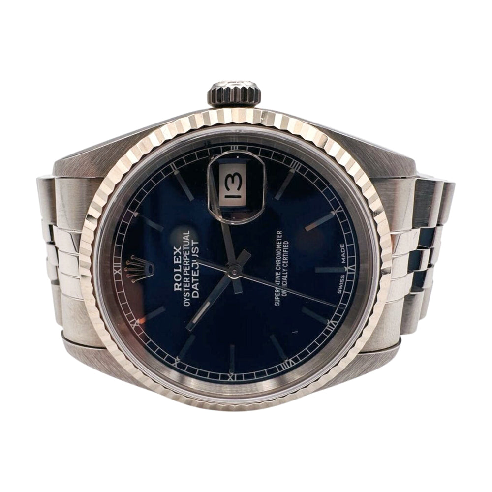 Rolex Datejust 36mm Steel and White Gold 16234 – Blue Dial