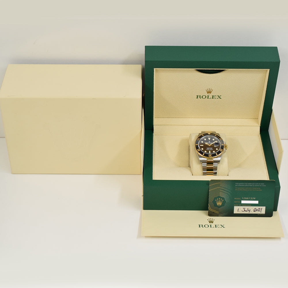 Rolex Submariner Date 41mm Steel and Yellow Gold Black Bezel 126613LN – Black Dial